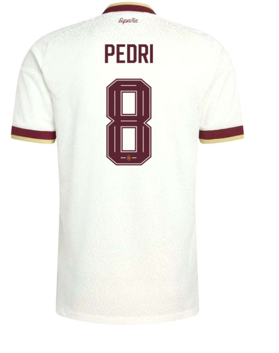 🇪🇸 Pedri #8 Spain National Team 2026 Men’s Away Jersey – White – €35