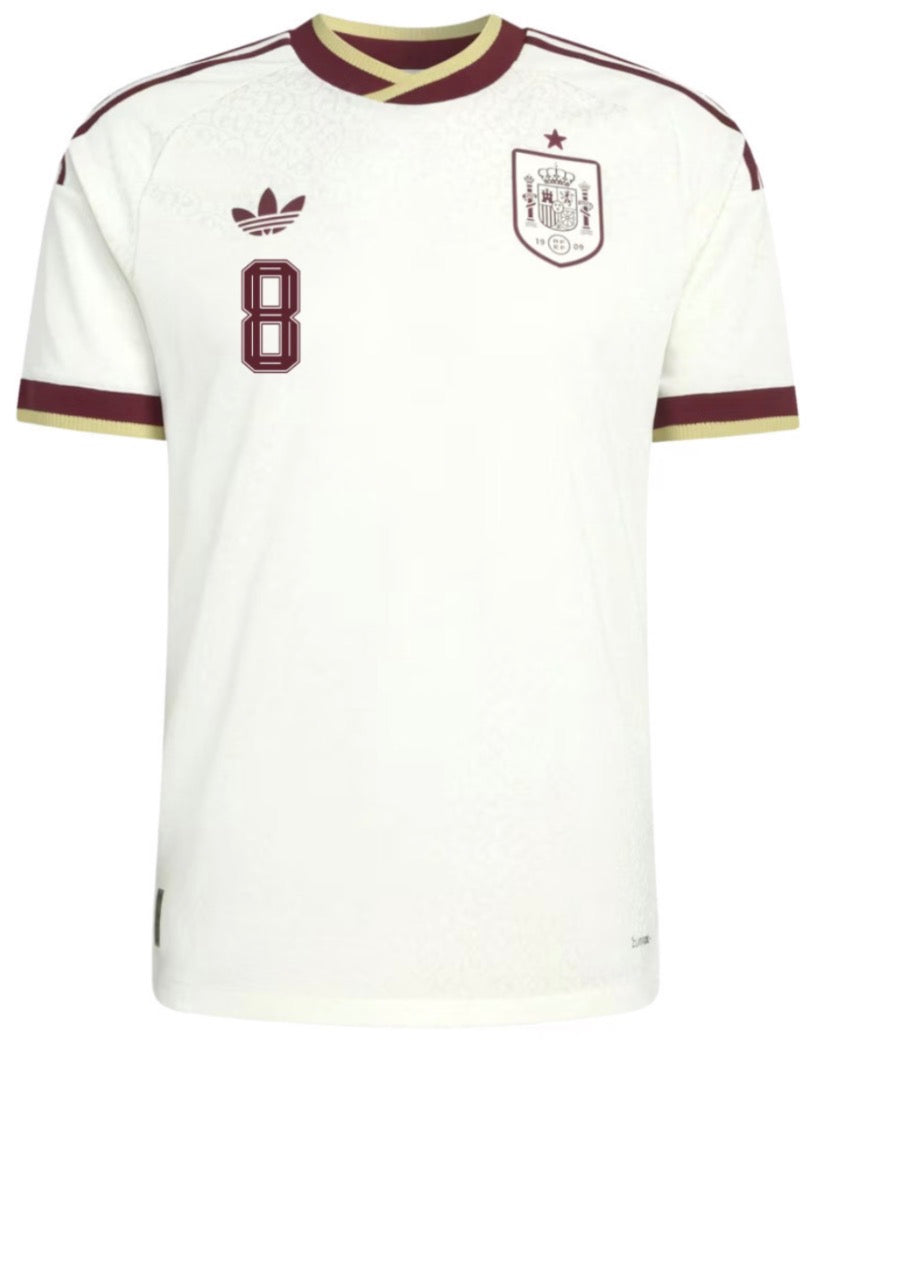 🇪🇸 Pedri #8 Spain National Team 2026 Men’s Away Jersey – White – €35
